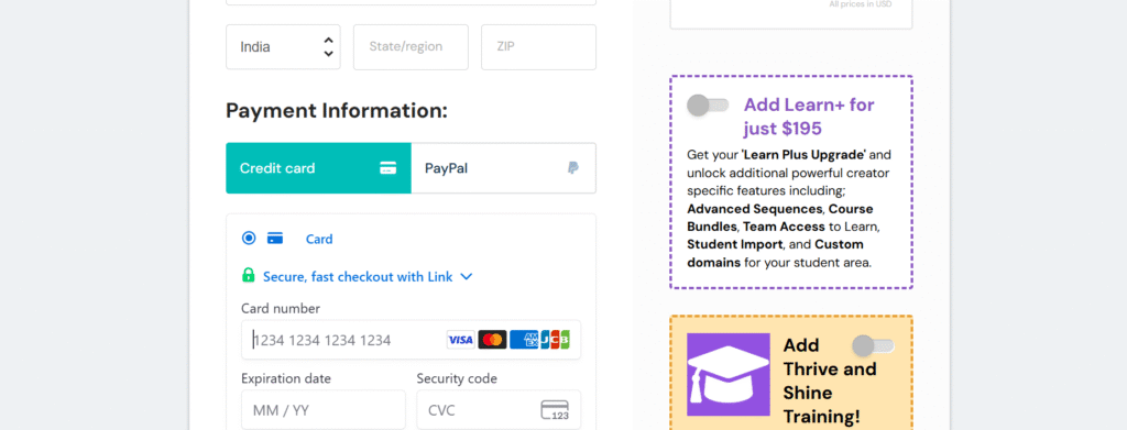 Choose your payment method
